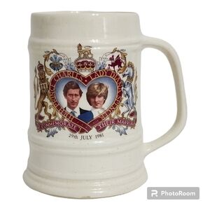Vintage Prince Charles and Lady Diana Spencer Wedding Commemorative Mug